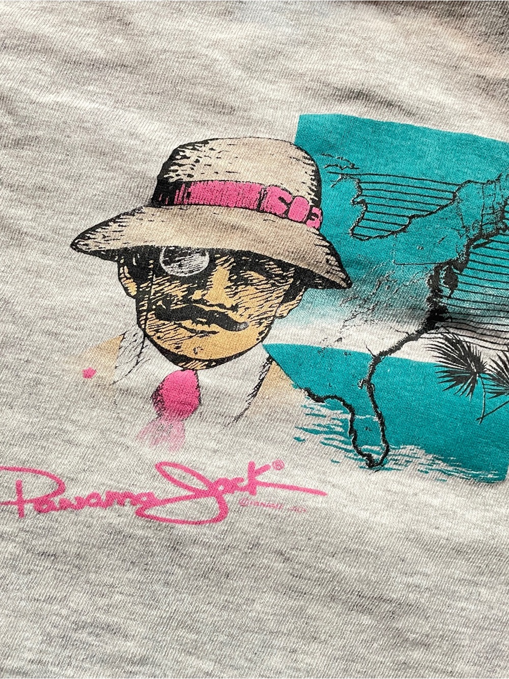 Vintage Graphic Panama Jack Tee with Teal “vacation time” Accent - Picture 3 of 13